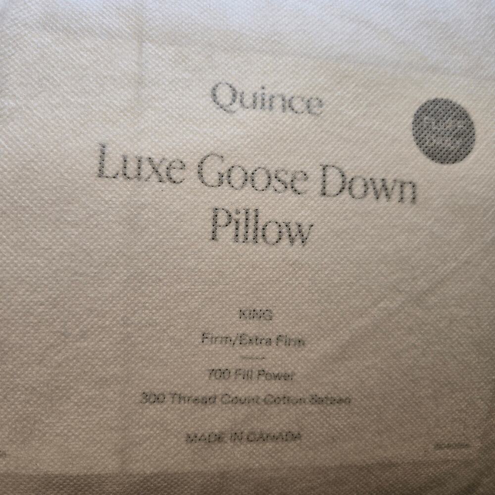 NEW Quince Luxe Goose Down King Pillow Firm/ Extra Firm - Picture 5 of 7